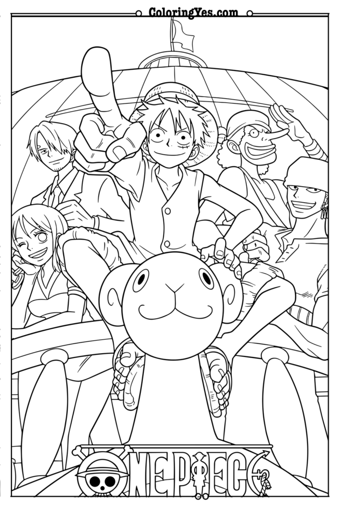 Straw Hat Pirates.png-Coloringyes.com