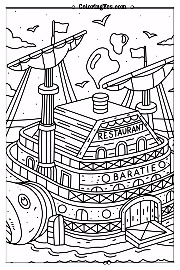 The Baratie Restaurant.png-Coloringyes.com