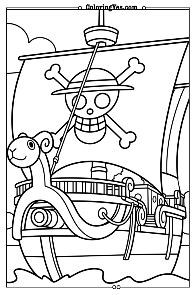 The Going Merry.png-Coloringyes.com