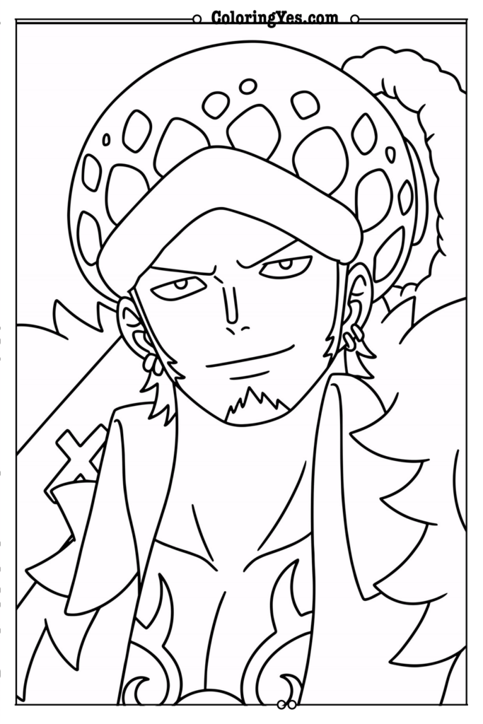 Trafalgar D. Law.png-Coloringyes.com