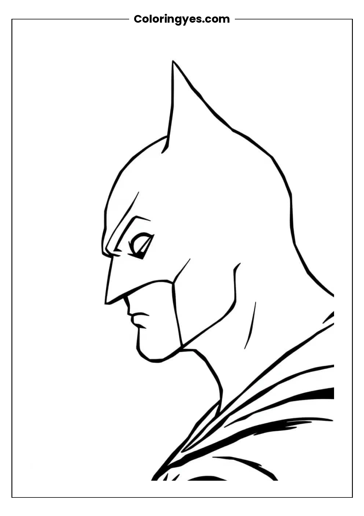 Batman Coloring Page for Kids: Free Printable Fun