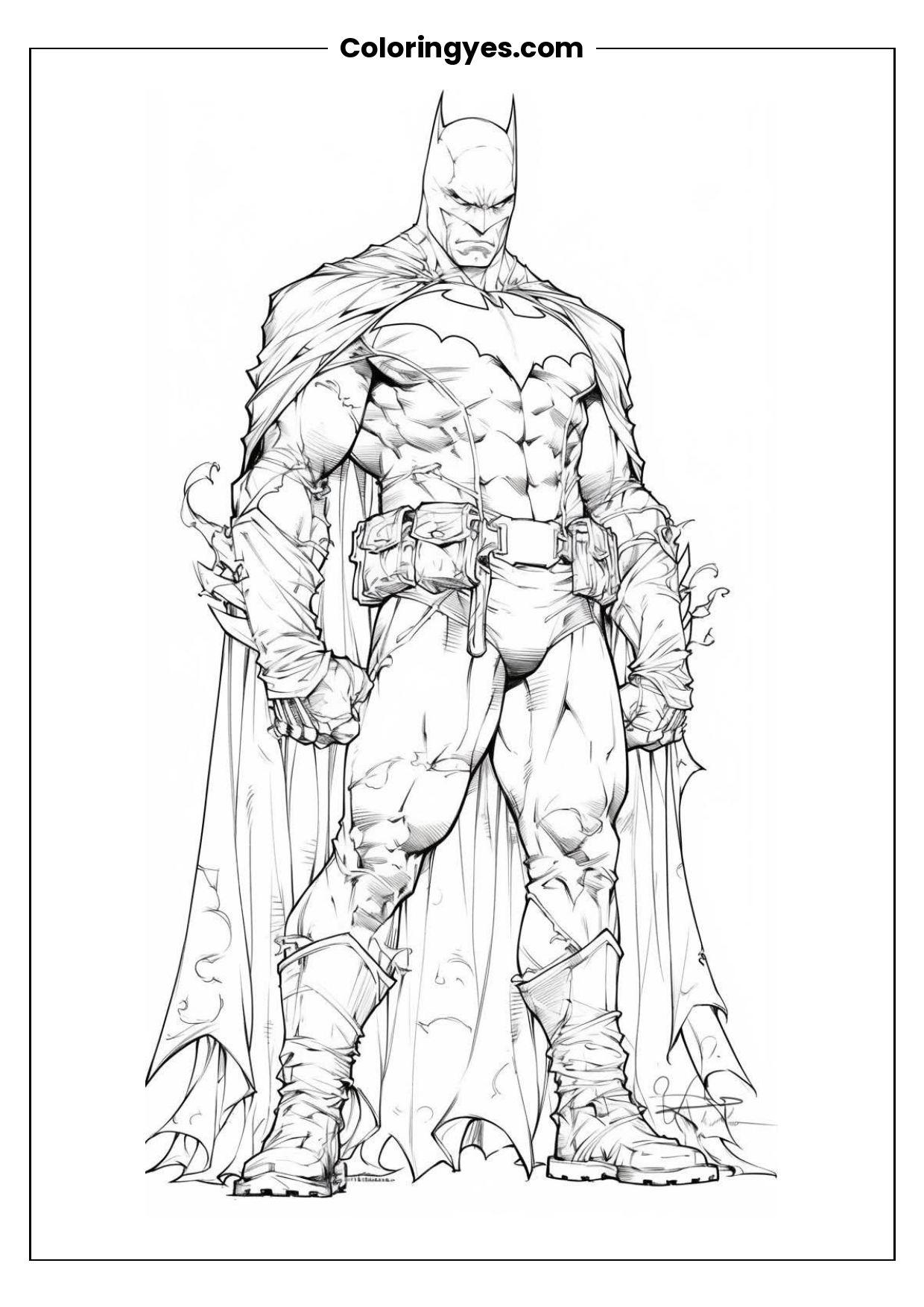 Batman Coloring Page: Free Printable Fun for All Ages