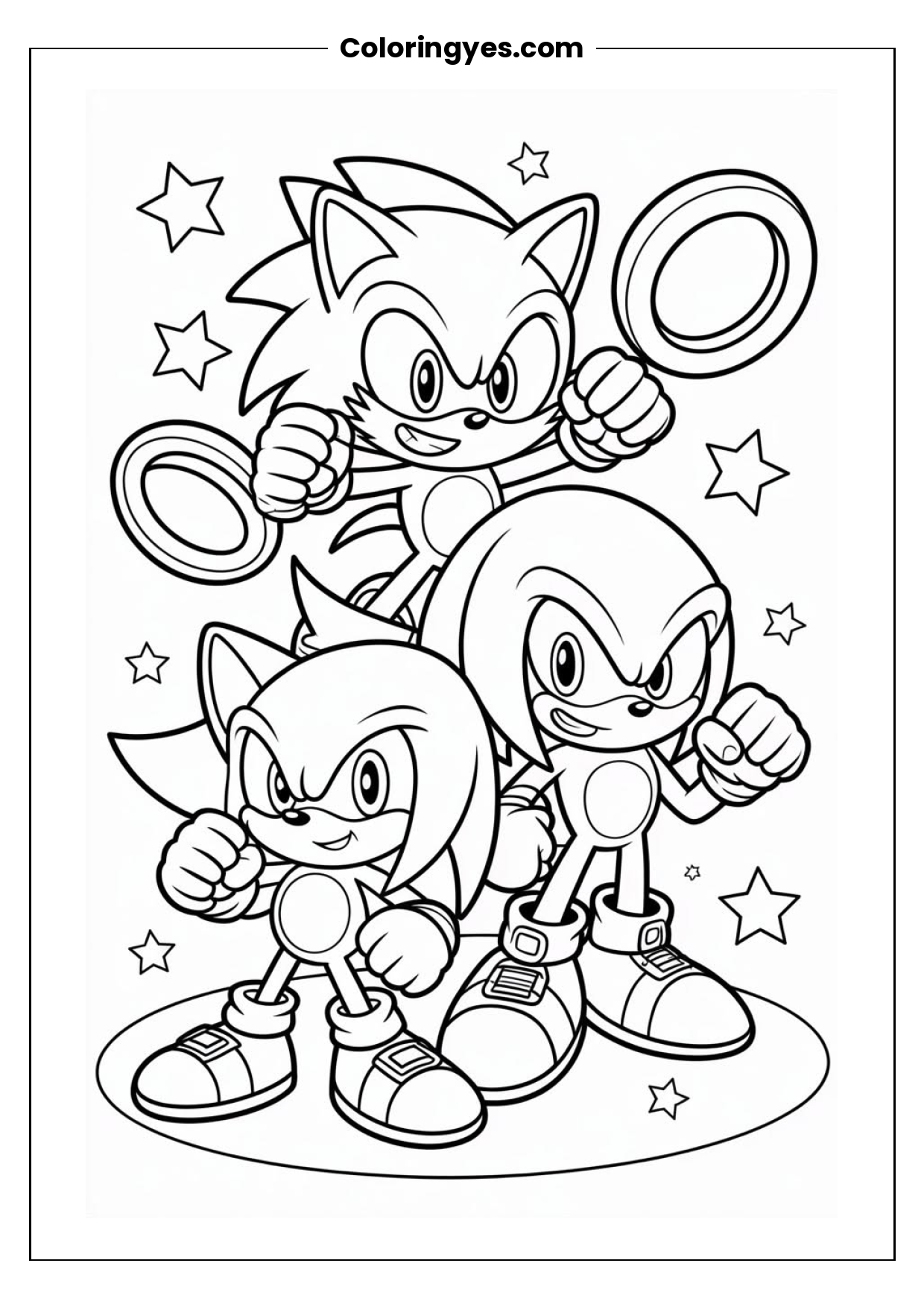 Sonic and Tails Coloring Page: Free Printable for Kids