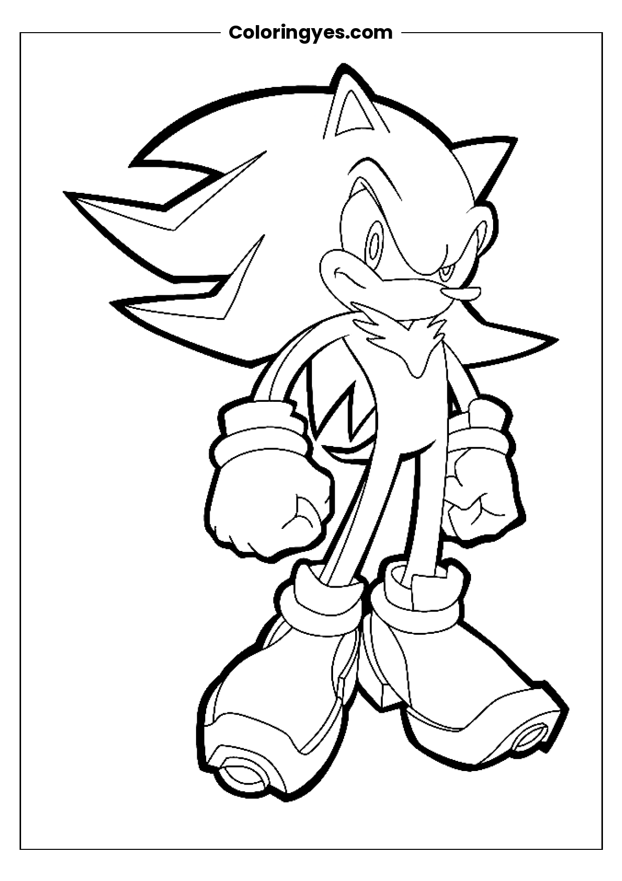 Sonic the Hedgehog Coloring Page for Kids: Free Printable Fun
