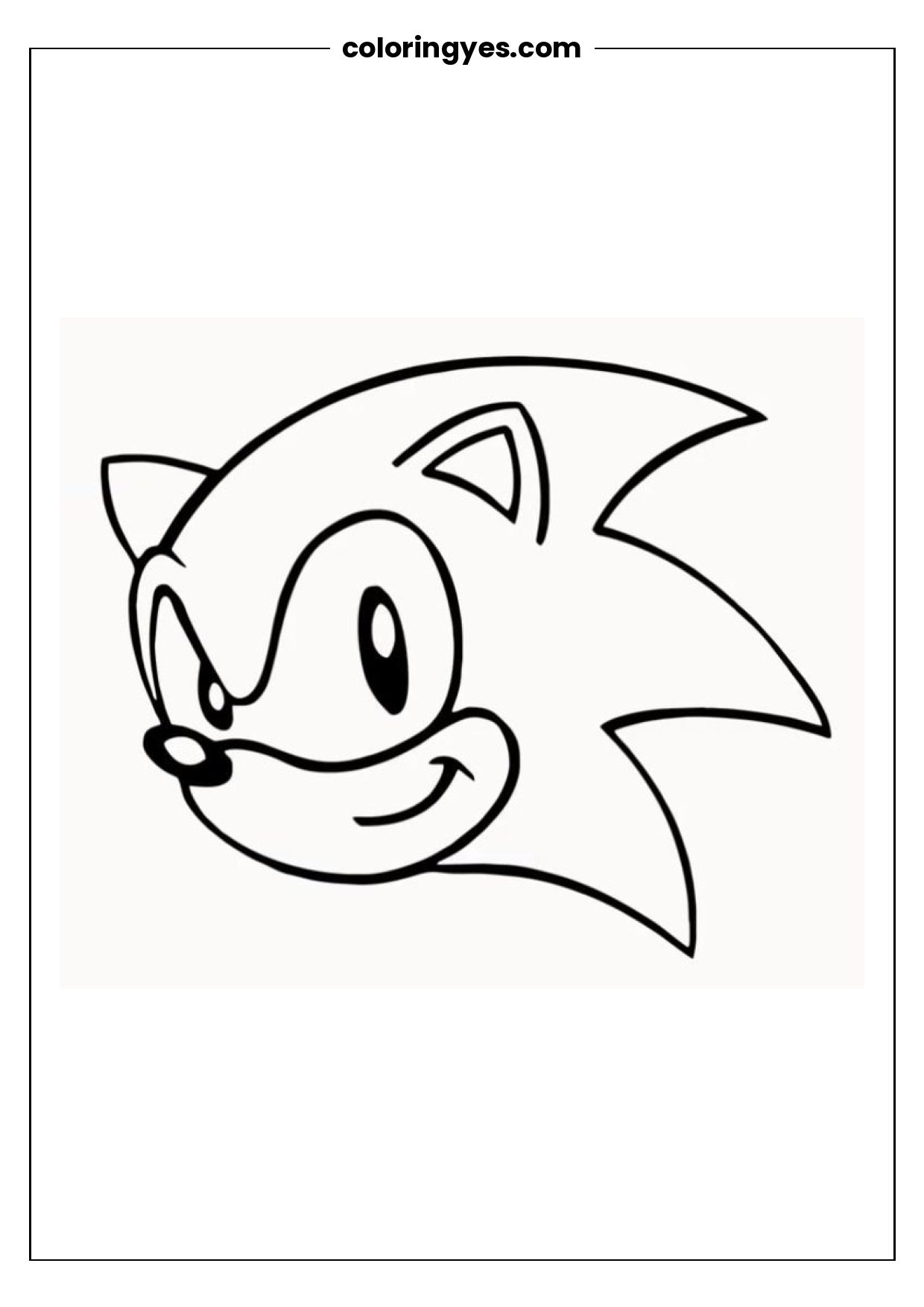 Sonic the Hedgehog Coloring Page: Free Printable for Kids