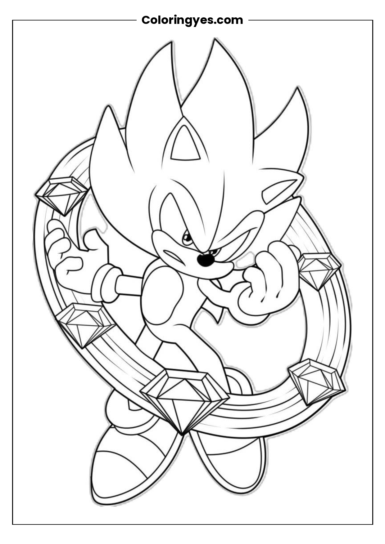 Sonic the Hedgehog Coloring Page: Free Printable Fun