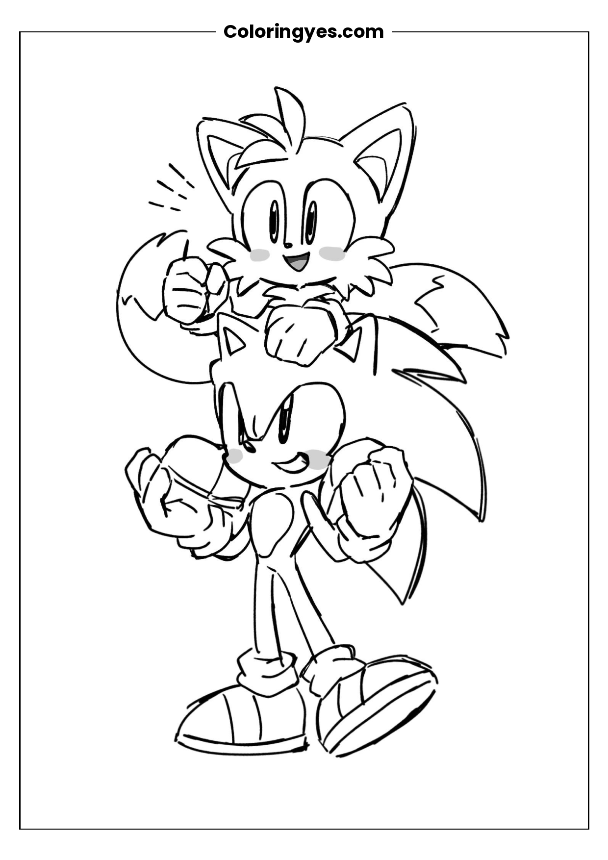 Sonic the Hedgehog Coloring Page: Printable Fun for Kids