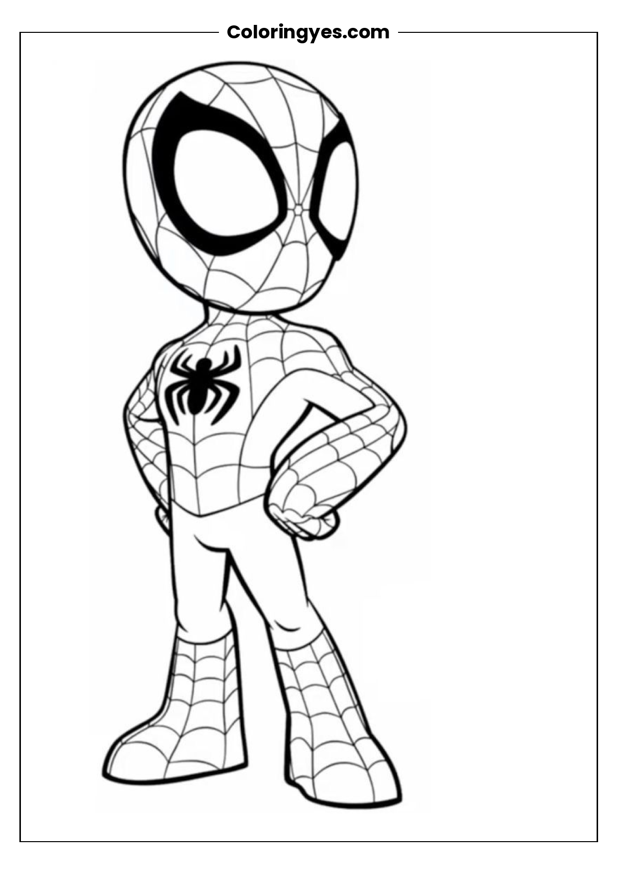 Spiderman Coloring Page for Kids: Free Printable Fun